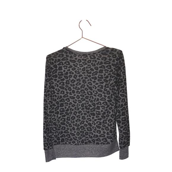 BCBGMAXAZRIA gray and black Animal Print Sweater size small - Picture 2 of 6